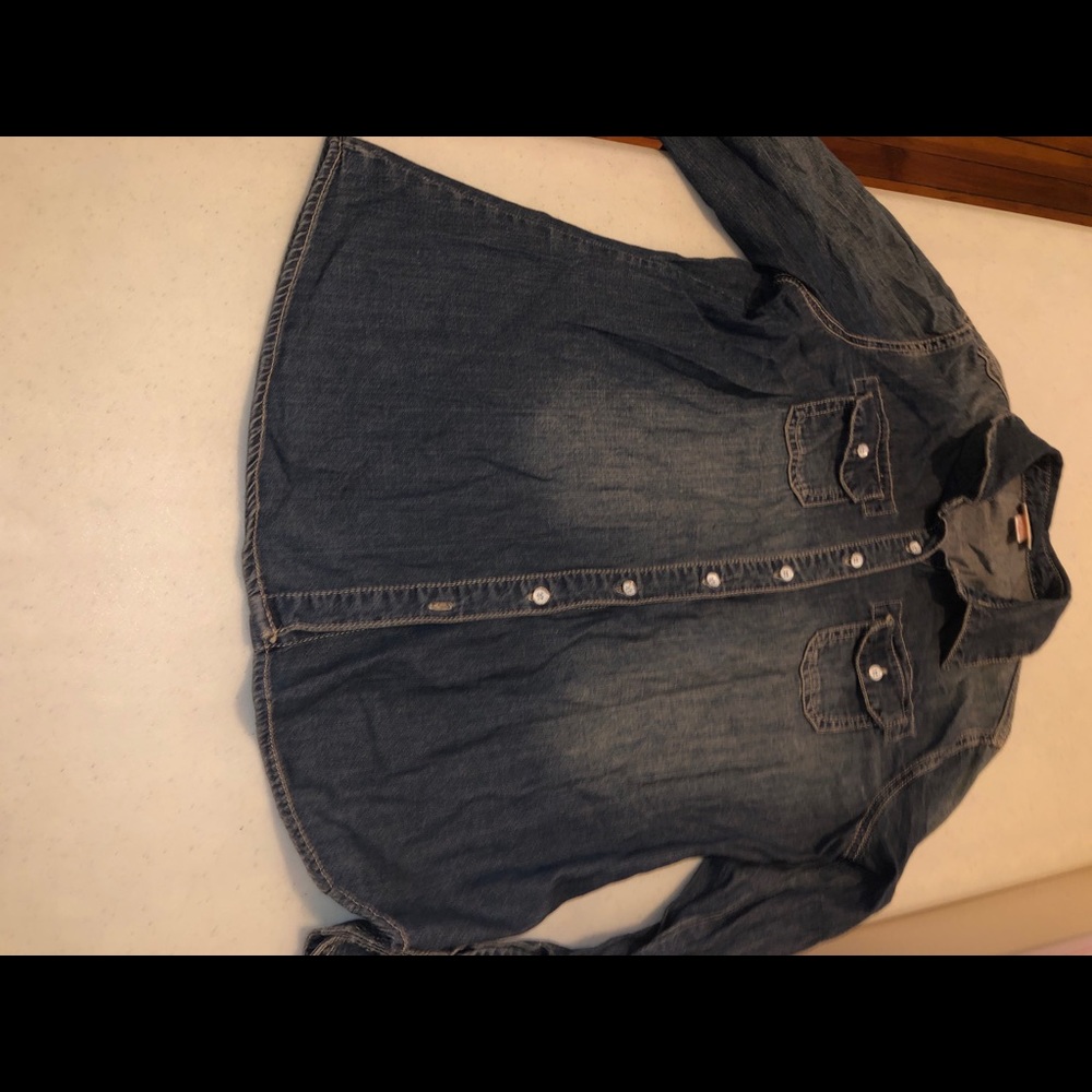 Jean button down